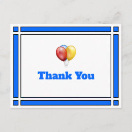 Dank u voor het blauwe Briefkaart van de Birthday-