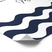 dank u voor het blauwe marinesymbool . poster (Hoek)