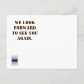 Dank u voor het blijven met ons Light Brown Patter Briefkaart (Achterkant)