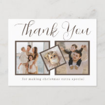 Dank u voor het Briefkaart kerstfoto