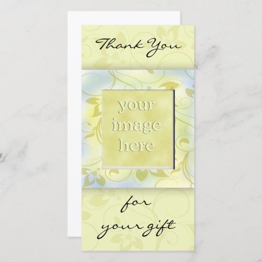 Dank u voor het cadeau -Green Bedankkaart (Voorkant / Achterkant)