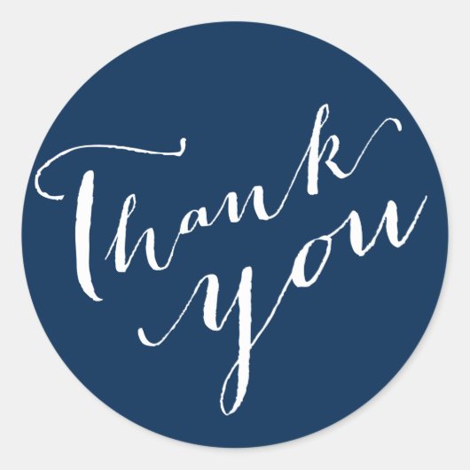 Dank u voor het Calligrafiescript Weddenschappen Ronde Sticker (Voorkant)