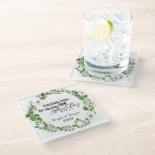 DANK U VOOR HET DELEN VAN ONZE SPECIALE DAG MET ON GLAZEN ONDERZETTER (Schuin)