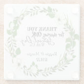 DANK U VOOR HET DELEN VAN ONZE SPECIALE DAG MET ON GLAZEN ONDERZETTER (Achterkant)