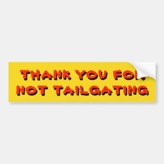 Dank u voor het feit dat u geen Geel en Rood hebt Bumpersticker