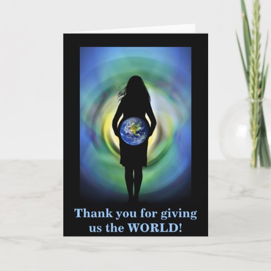 Dank u voor het geven van ons de WERELD Bedankkaart (Voorkant)
