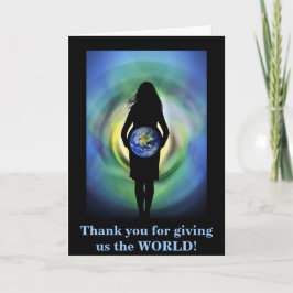 Dank u voor het geven van ons de WERELD Bedankkaart