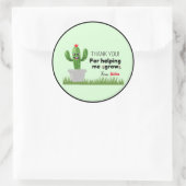 Dank u voor het helpen me Sticker kweken (Tas)