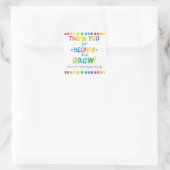 Dank u voor het helpen ons groeien Key Ring Stone  Vierkante Sticker (Tas)