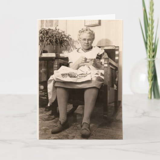 Dank u voor het Houden van me in Steken Bedankkaart (Voorkant)