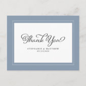 Dank u voor het huwelijk van Moderne Calligrafie D Briefkaart (Voorkant)