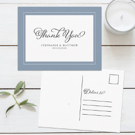 Dank u voor het huwelijk van Moderne Calligrafie D Briefkaart