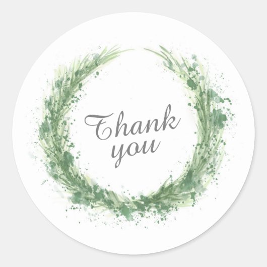 Dank u voor het huwelijksfeest, groene stickers (Voorkant)