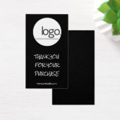 DANK U VOOR HET INVOER VAN HET BLACK-PAKKETINVOER  VISITEKAARTJE (Bureau)