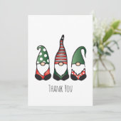 Dank u voor het kerstcadeaupatroon bedankkaart (Staand voorkant)