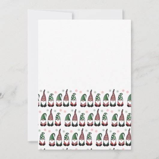 Dank u voor het kerstcadeaupatroon bedankkaart (Achterkant)