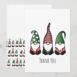 Dank u voor het kerstcadeaupatroon bedankkaart