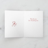 Dank u voor het Kiezen van me Bedankkaart (Binnen)