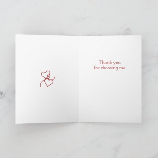 Dank u voor het Kiezen van me Bedankkaart (Binnen)