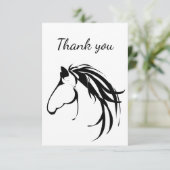Dank u voor het klassieke Boerderij van paarden Bedankkaart (Staand voorkant)
