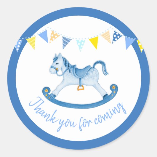 Dank u voor het komen baby shower stickers (Voorkant)