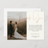 Dank u voor het komen naar onze bruiloft Kaart Bri (Voorkant / Achterkant)