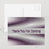 Dank u voor het komen Paarse diagonale lijnen Beda Briefkaart (Voorkant / Achterkant)