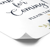 Dank u voor het komen van voorkeursteken Marine &  Poster (Hoek)