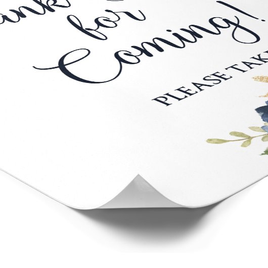 Dank u voor het komen van voorkeursteken Marine &  Poster (Hoek)