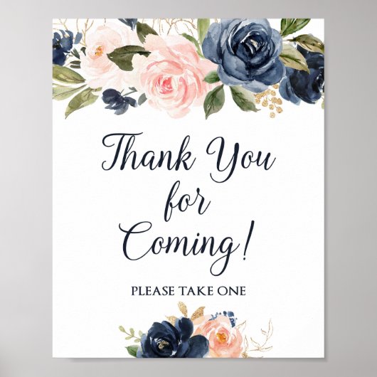 Dank u voor het komen van voorkeursteken Marine & Poster (Voorkant)