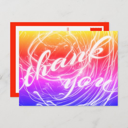 dank u voor het lichte briefkaart (Voorkant / Achterkant)