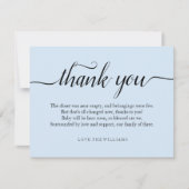 Dank u voor het minimalistische baby shower eenvou bedankkaart (Voorkant)