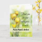 Dank u voor het ministerie in het serveren van gel kaart (Gele Bloem)