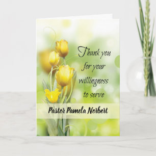 Dank u voor het ministerie in het serveren van gel kaart