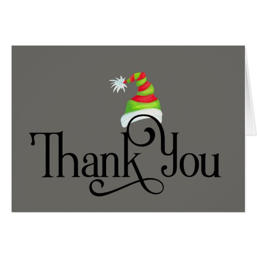 Dank u voor het Pet met rode en groene kerst (Voorkant Horizontaal)