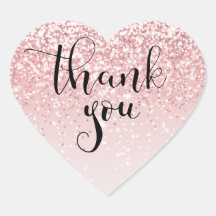 Dank u voor het roze glitterlabel
