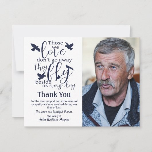 Dank u voor het schaamteloze sympathie dat wij van bedankkaart (Voorkant)