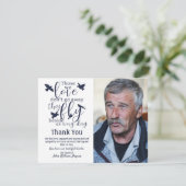 Dank u voor het schaamteloze sympathie dat wij van bedankkaart (Staand voorkant)