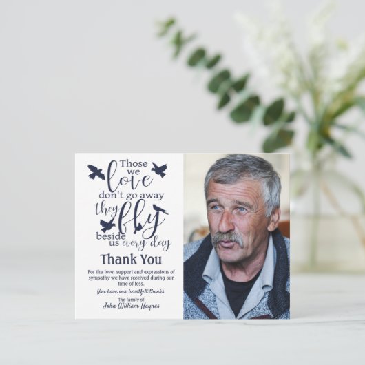 Dank u voor het schaamteloze sympathie dat wij van bedankkaart (Staand voorkant)