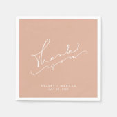 Dank u voor het script Pervenant Wedding Napkins Servet (Voorkant)