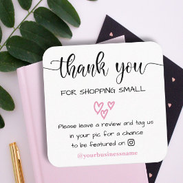 dank u voor het Small Business Handgemaakt instagr Contactkaartje