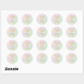Dank U voor het Steunen van Ons – Favoriete Klant Ronde Sticker (Vel)