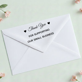 Dank U Voor Het Steunen Van Ons Klein Bedrijf Zelfinktende Stempel