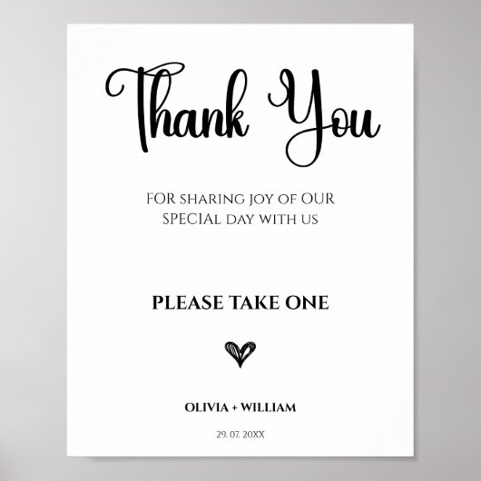 Dank u voor het tekenen, neem er alsjeblieft een poster (Voorkant)