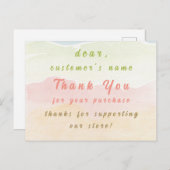 dank u voor het themanje " kaartje " briefkaart (Voorkant / Achterkant)