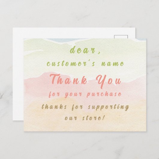 dank u voor het themanje " kaartje " briefkaart (Voorkant / Achterkant)