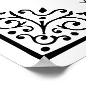 Dank u voor het trouwbord Black & White chalkboard Poster (Hoek)