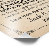 Dank u voor het trouwbord foto afdruk (Hoek)