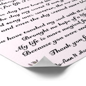 DANK U VOOR HET VERLIEZEN VAN ME POSTER (Hoek)