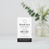 Dank u voor het verwijzingsfotopromo mono herhaald visitekaartje (Staand voorkant)